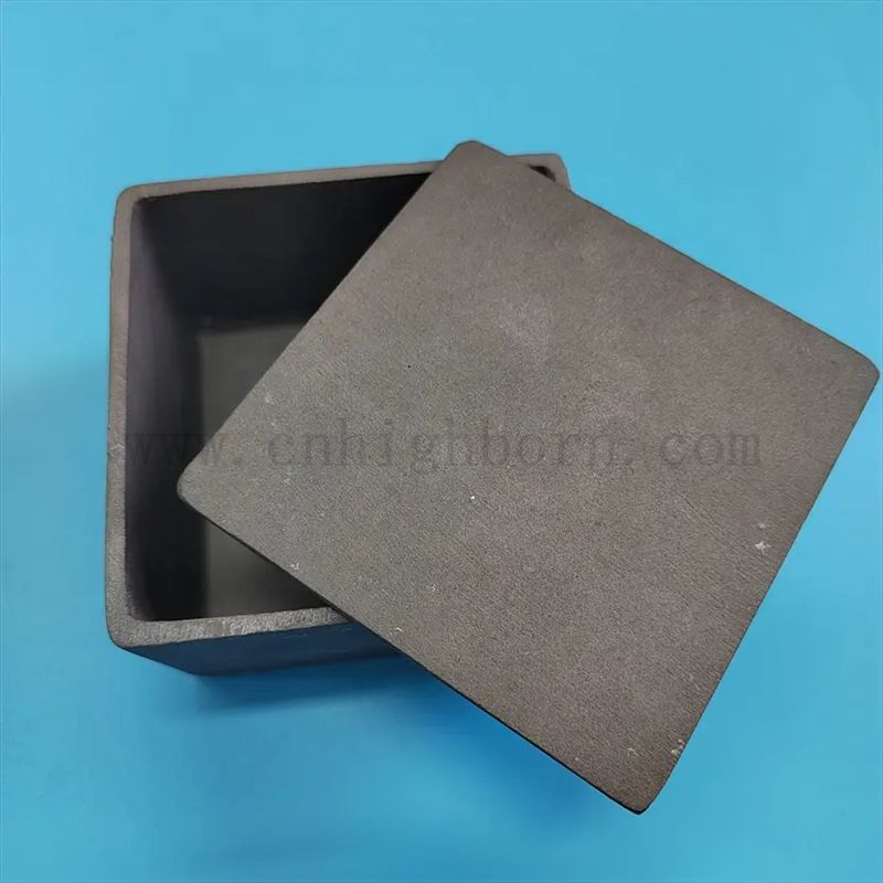 Hochtemperaturbeständiges Siliziumkarbid Crucible Sic Sic Ceramic Teil mit Deckel