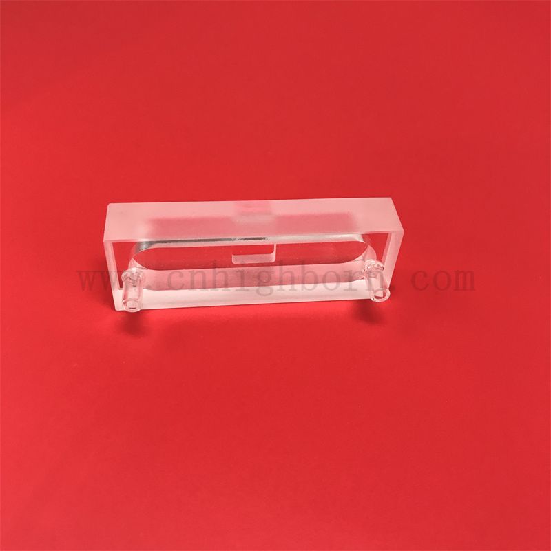 Benutzerdefinierte Umgebung Präzisionsmikroquarzkuvette optischer Glasfluss durch Zelle