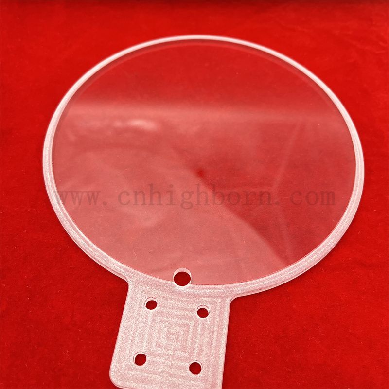 Hochtemperaturwiderstand Tiefes Prozess klarer rund Quarzglas Wafer mit Loch