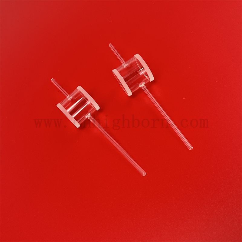 Laborquarzglasatomic Gas Chamber Cuvetten zylindrischer Strömung durch Zelle für das Atommagnetometer