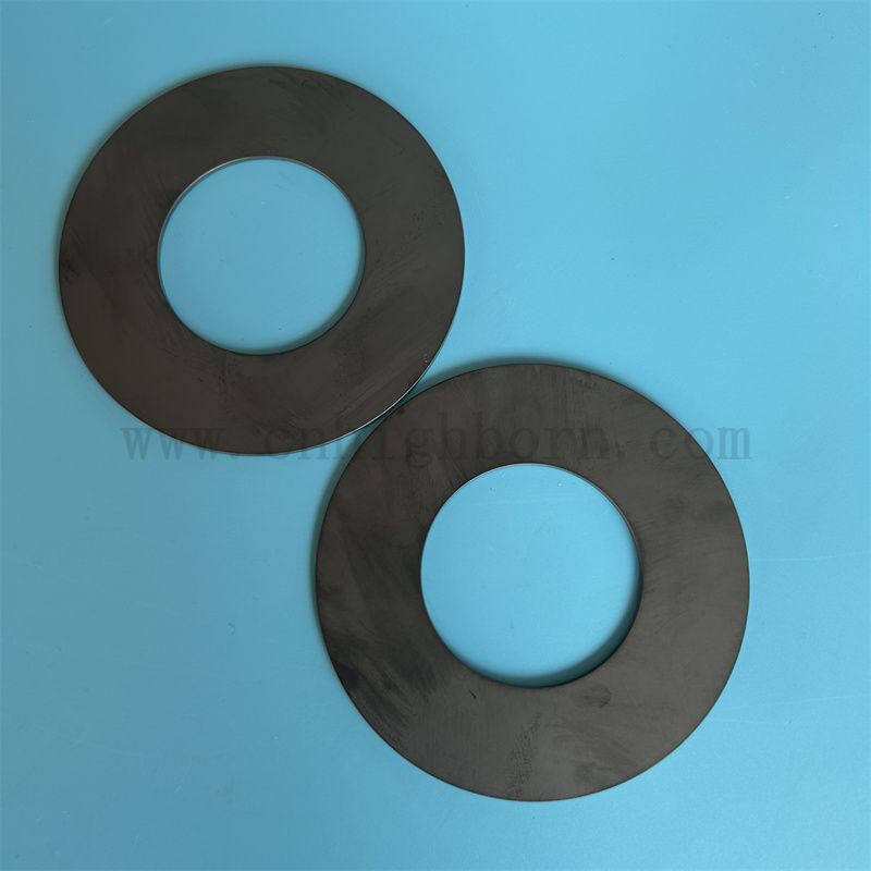 Isolator Schwarz Siliziumkarbidplatte Verschleiß resistent Sic Keramikring 