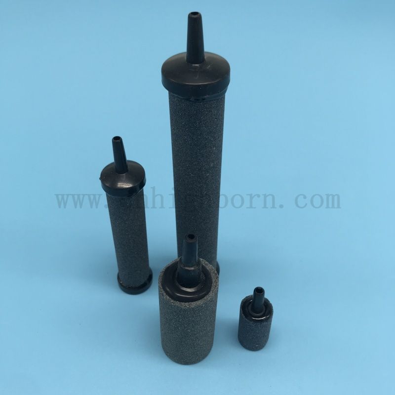  Benutzerdefinierte graue Farbaquariumzylinder quadratische Säulenblasen Luftstein