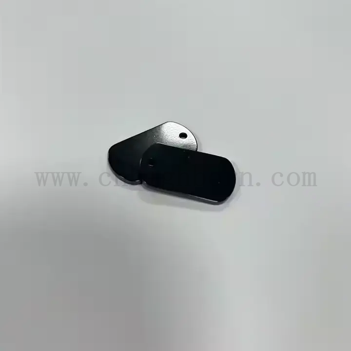 Customisierte schwarze Zirkonia -Platte poliertes ZRO2 -Keramikstück