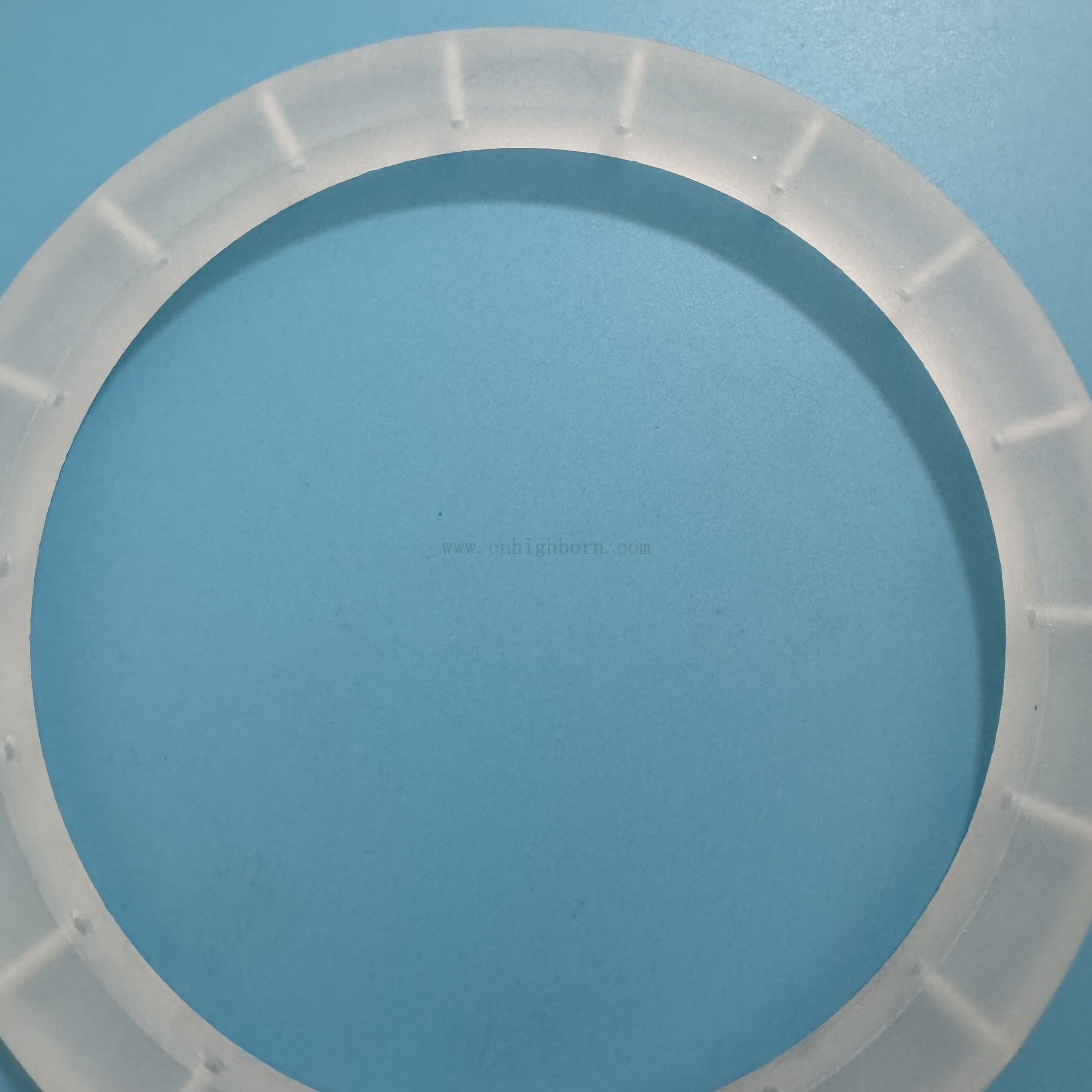Wärmefestigkeit gefrosteter Quarzglasflansch mit Loch für industrielle Anwendungen