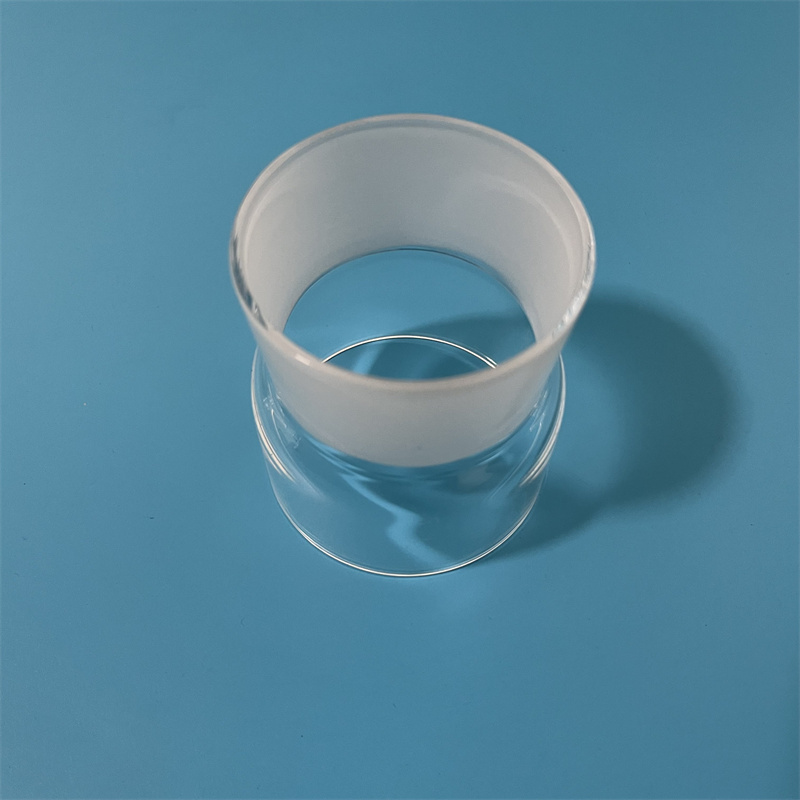 Customisierte transparente Form Quarzglasröhre mit gefrostetem Mund