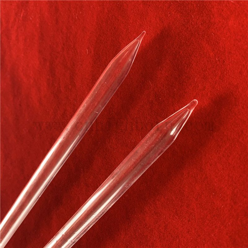 Wärmewiderstand klar hoher Reinheit Quarzrohr Silica -Glasrohr mit Punktenden