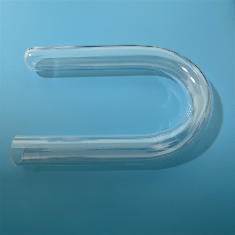 Wärmewiderstand U Form Transparent Customized Quarz Silica Glasrohr