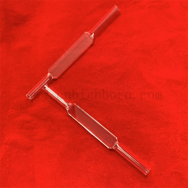 Laborutensilien Gewohnte Größe hoher Präzisionsstrom durch Zellspektrophotometer Quarzglas Cuvette