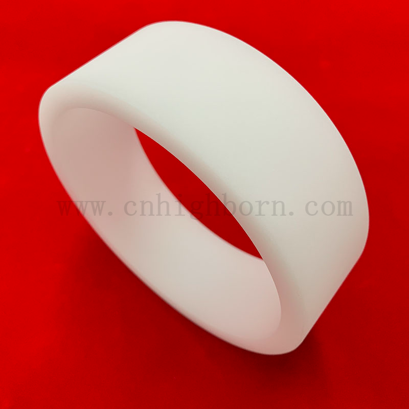 Milchky weiß rund geschmolzene Kieselquarz -Rohr -Vakuumflansch