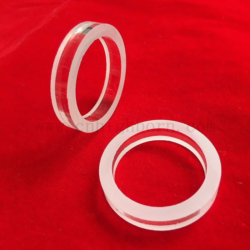 Klare geschnittene UV -Lampe Fusion Silica Quarzglasflansch