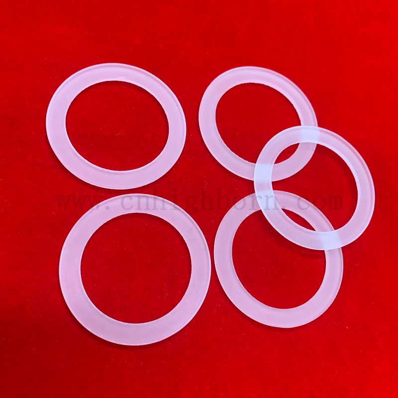 Maßgeschneiderte hitzebeständige gefrostete undurchsichtige, geschmolzene Kieselsäure -Quarzglasflansch