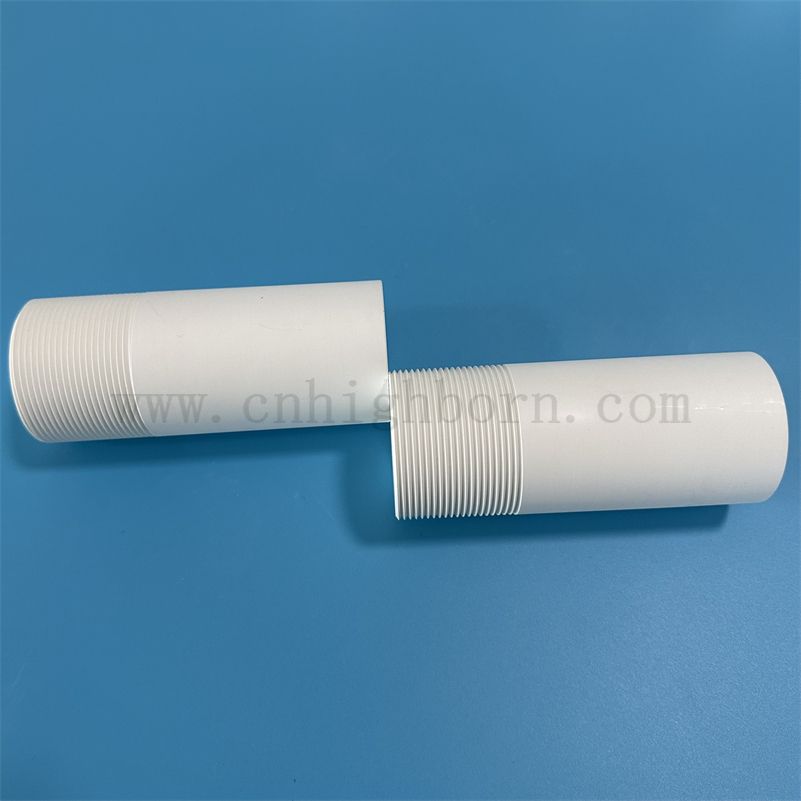 Customized Heißgepresstes hexagonales Bor -Bor -Nitrid -Keramik -Strukturteile Bn Rohrgewinde