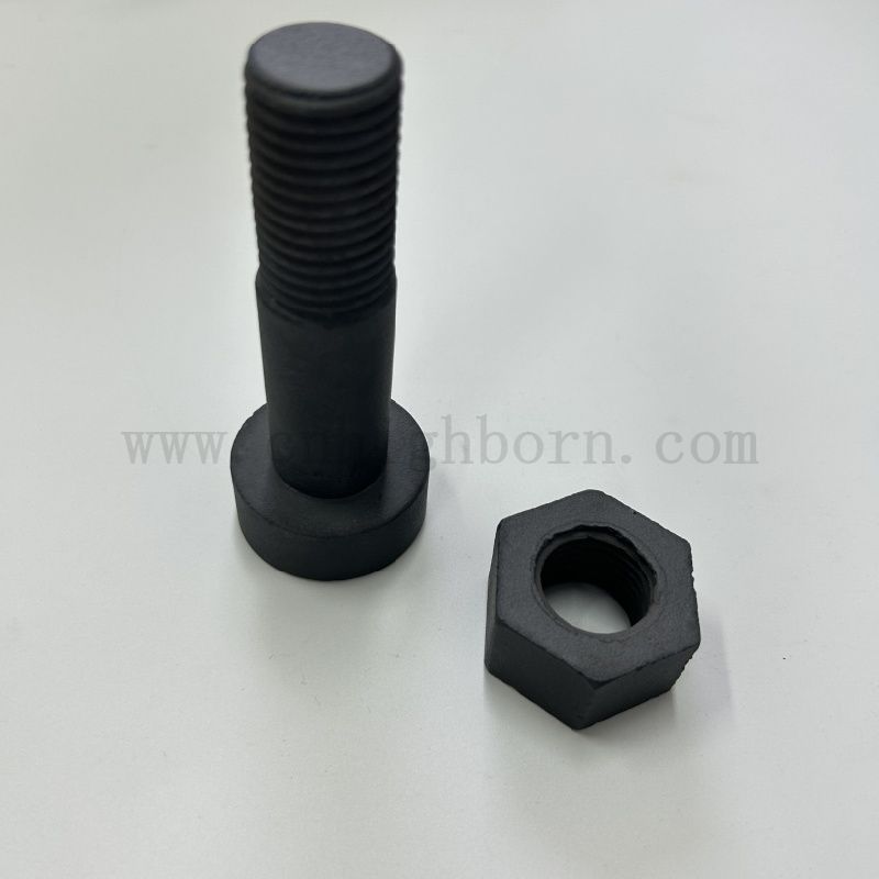  Kundenspezifische korrosionsbeständige Siliziumkarbid -Keramikschraube und Sic -Muttern 