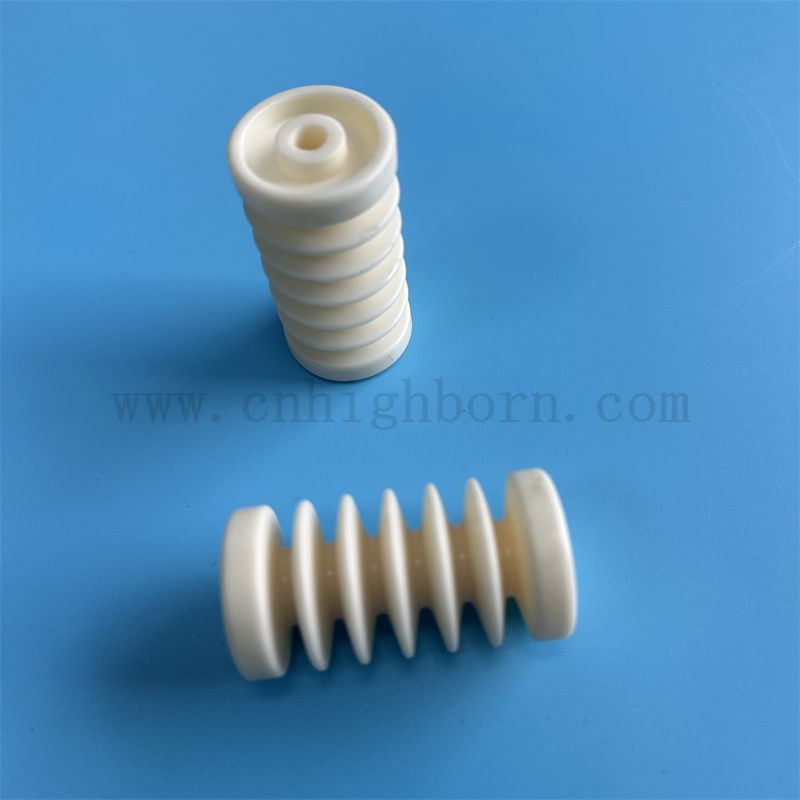 Customized Wear Resistenz 95% 99% Alumina Keramik Guide Roller Industrial Polished Textile Teile