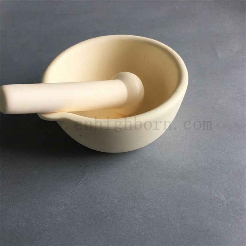 99% AL2O3 Keramikmörser und Stößel Aluminiumoxid -Porzellanschleifschüssel und Stange für das Labor