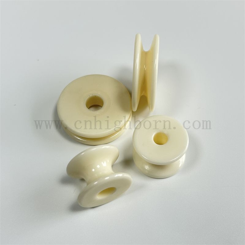 Wear-resistente Aluminiumoxid Textile Keramik Eöseland Al2o3 Keramikgarn-Draht-Fadenführung Roller Spinnmaschinerie Teil