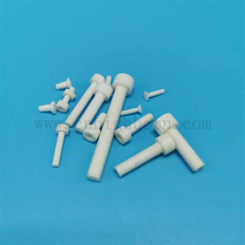Angepasst 95% 99% AL2O3 Alumina Keramikschrauben mit Muttern