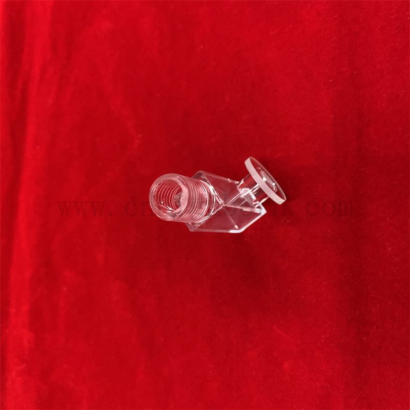 Laborspektrometer UV -Ultraviolett -Transmission optische Durchflusszelle Quarzglaskuvette mit Schraubendeckelabdeckung