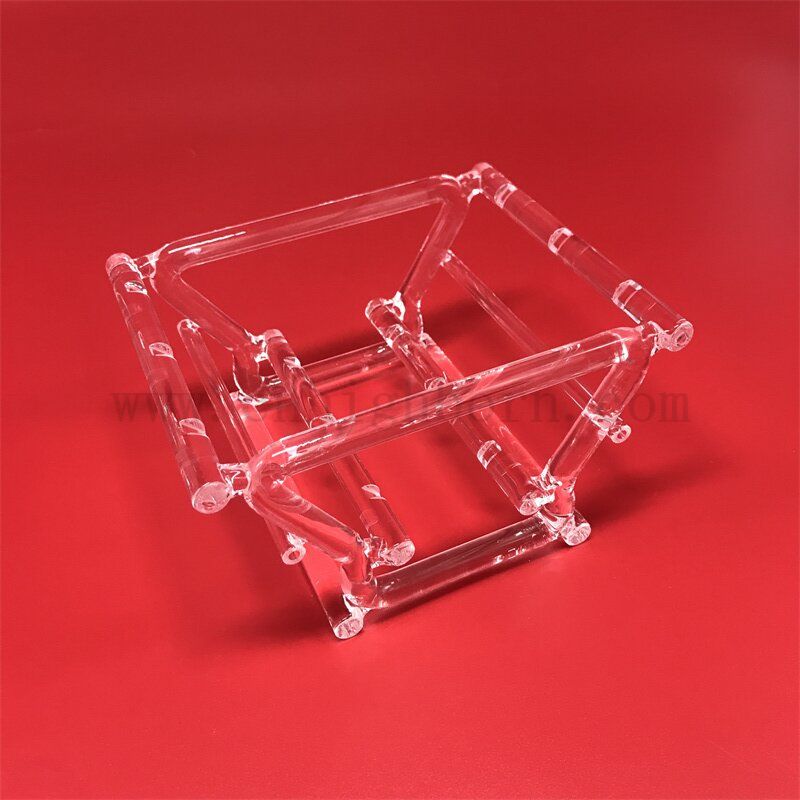 Customisierte transparente hitzebeständige geschmolzene Silica Quarzglasboot