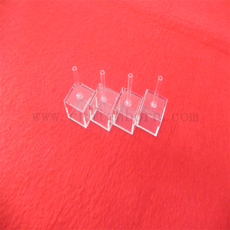 Kubikzellen Laborzellen kurzer Weg mit Füllrohrglas Kubikkuvetten für die chemische Industrie