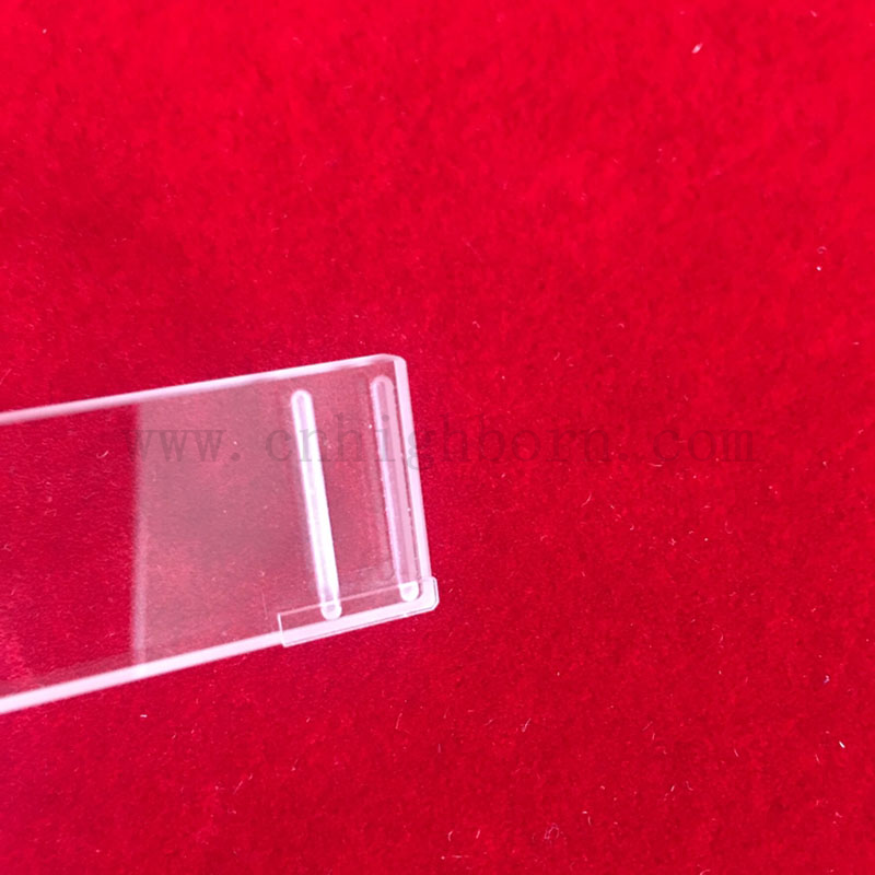 Transparente Spezial -CNC -Teile ausgefallene Quarzschlitzplatte