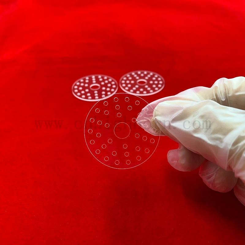 Customisierte polierende perforierte transparente Laser -Fusions -Quarz -Silica -Platte