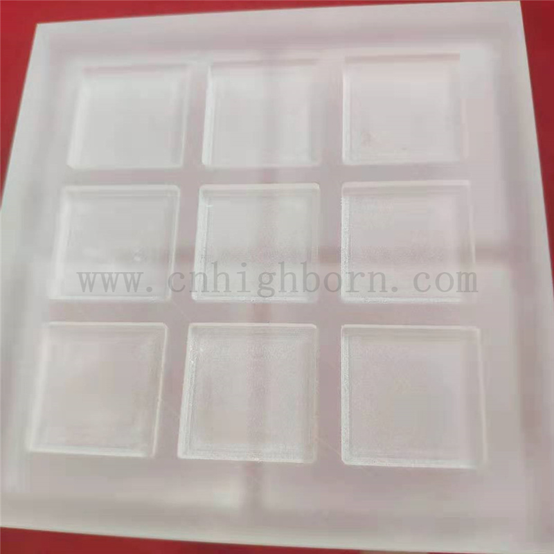 Customized Frosted Sloting Quadry Quartz Crystal Glass Fenster