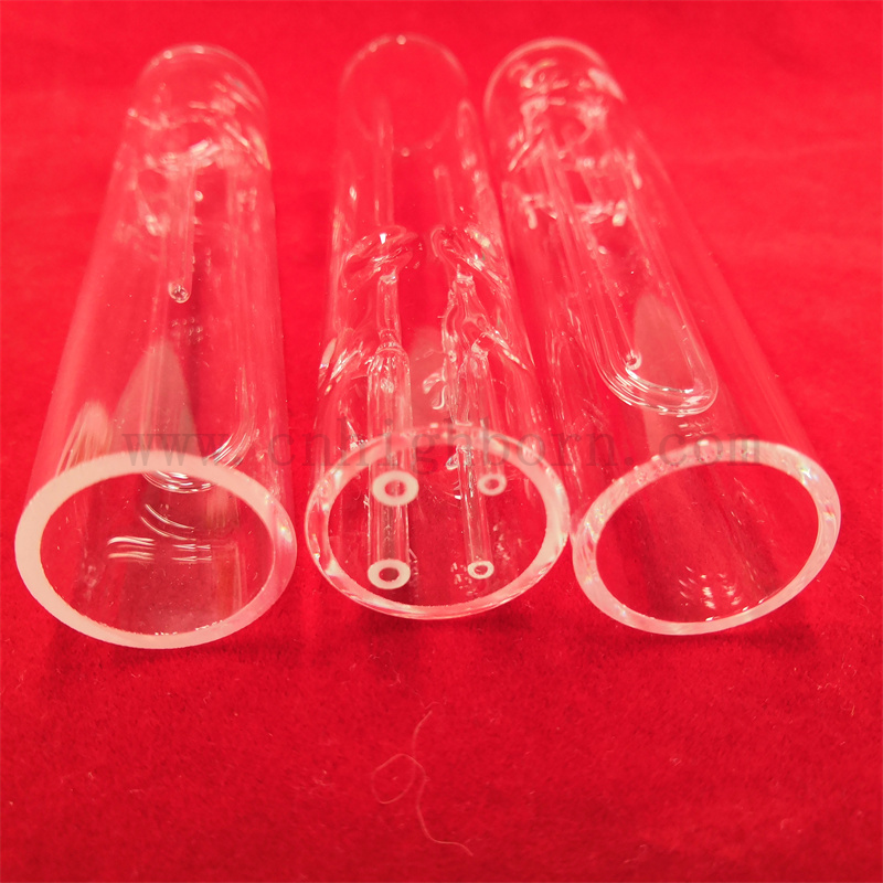 Customisierte hitzebeständige klare Quarzglasröhrchen poliertes transparentes Silica -Glashülsenrohr