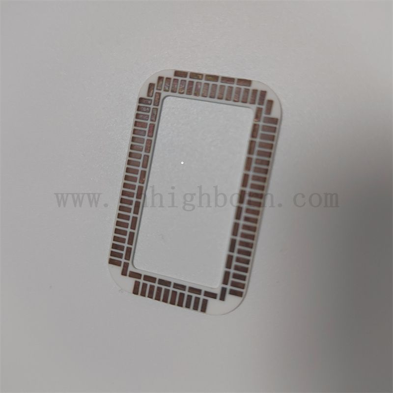 Customized 96% Aluminiumoxid -Keramikblech Aluminiumoxid -DPC -Substrat mit Metall für einen Stromkreis