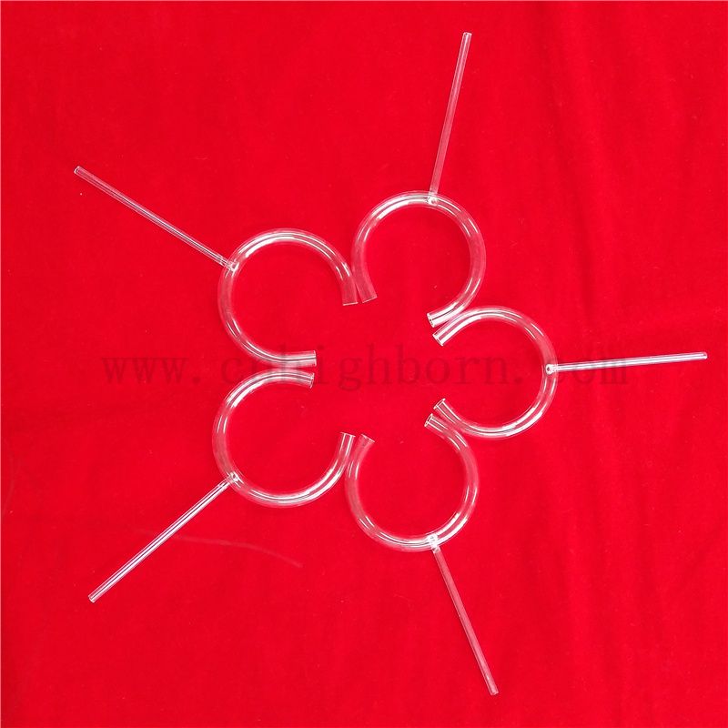 C Form transparent angepasste Quarz -Silica -Glasrohr