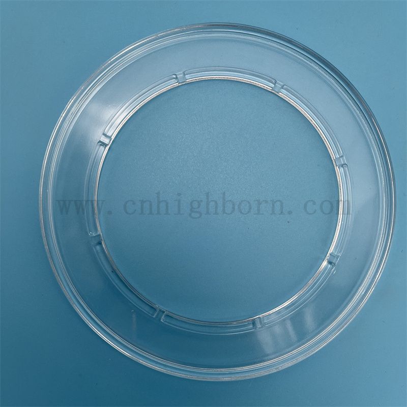 Hochwertige polierte transparente Quarzflansch -Silica -Glasring mit Loch für industrielle Anwendungen