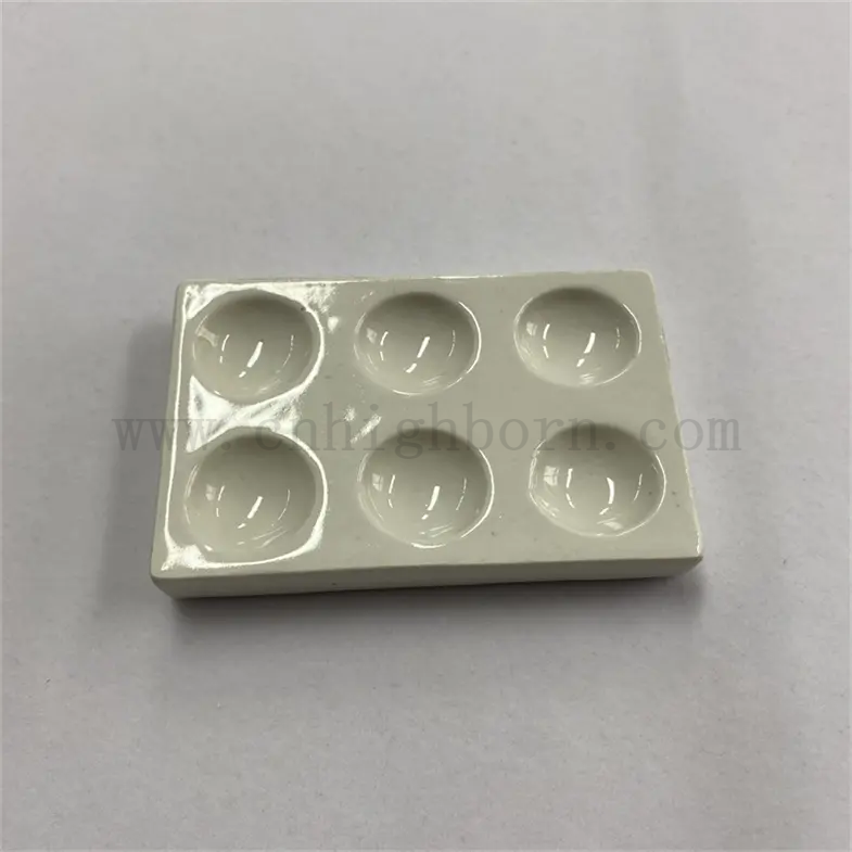 Gewohnte glasierte quadratische Laborporzellankuvette Keramik Spülpolster