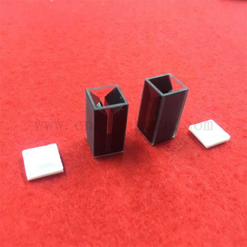 Laborutensilienstandard -Mikrozelle mit schwarzer Wandquarzglaskuvette Fließzelle