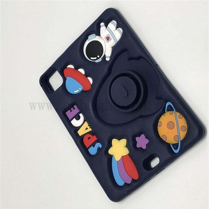 Werks Großhandel 3D Silicon Gummi niedliche Cartoon Tablette Schutzabdeckung für iPad Silicon Gummi niedliche Form Schutzhülle für iPad 10 Zoll