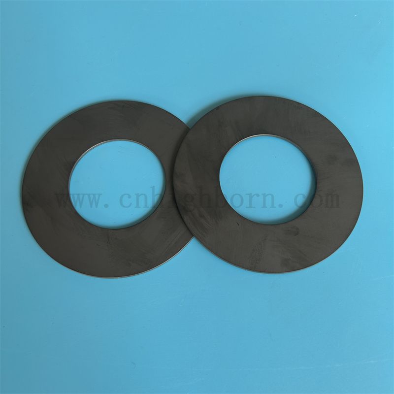 Isolator Schwarz Siliziumkarbidplatte Verschleiß resistent Sic Keramikring 