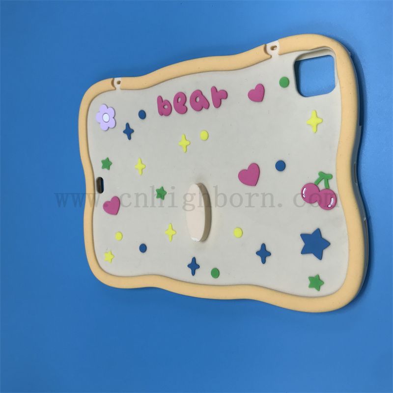 Customized Soft Pad Shell gelbe süßes Muster Silikon Gummi -Schutzhülle 