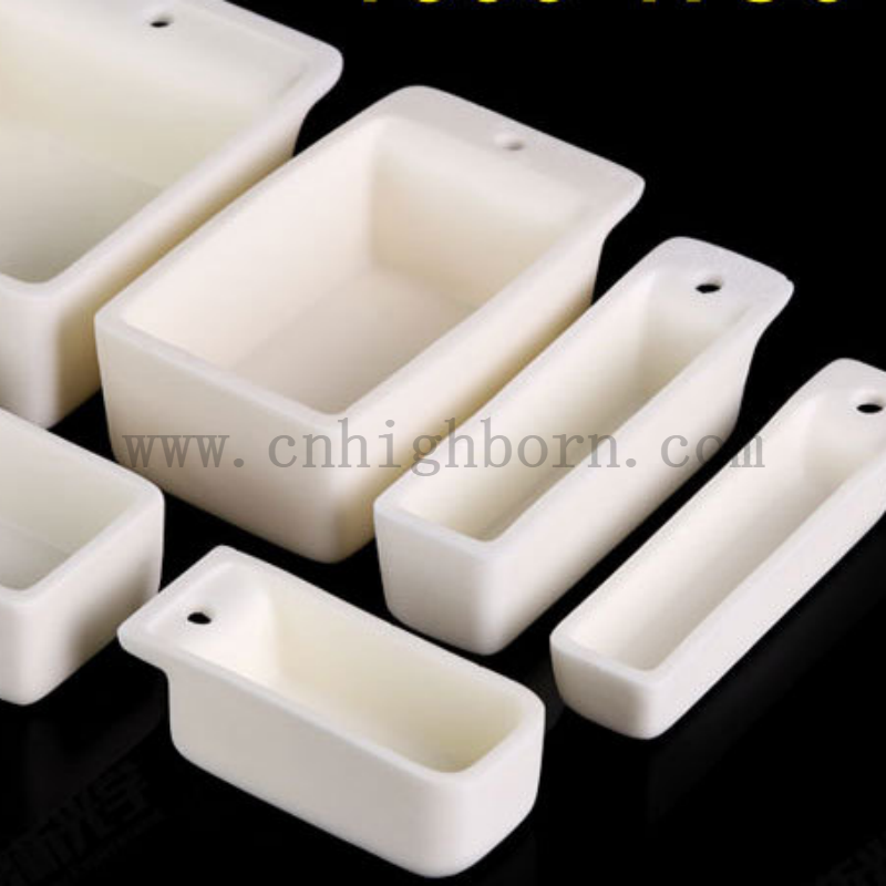 Rechteckig Korundal Al2o3 Keramikboot mit Loch Aluminiumoxid Tiegel Pot für Laborwissenschaftliche Forschung