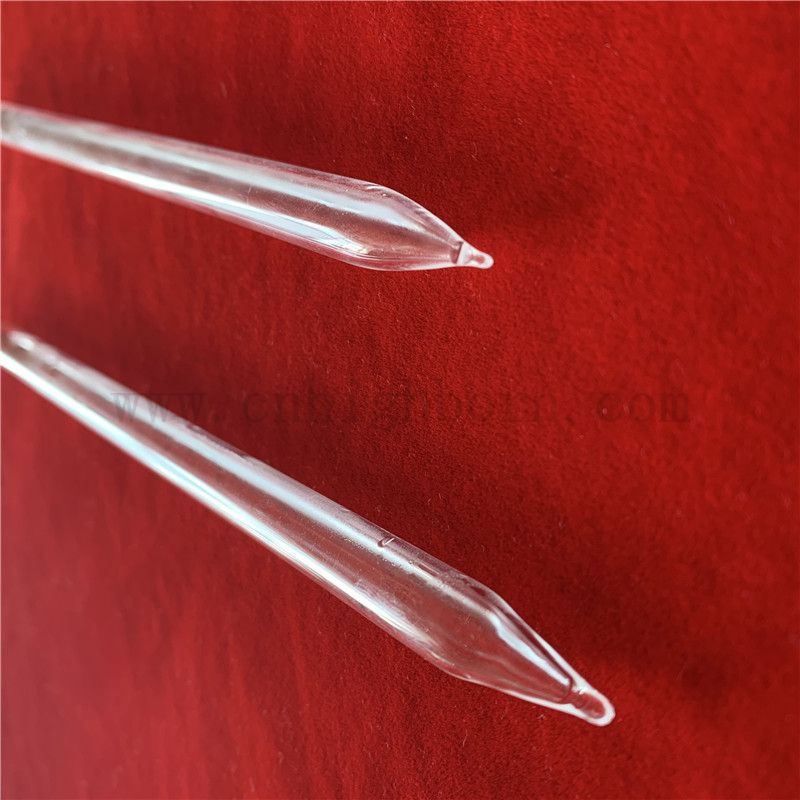 Wärmewiderstand klar hoher Reinheit Quarzrohr Silica -Glasrohr mit Punktenden