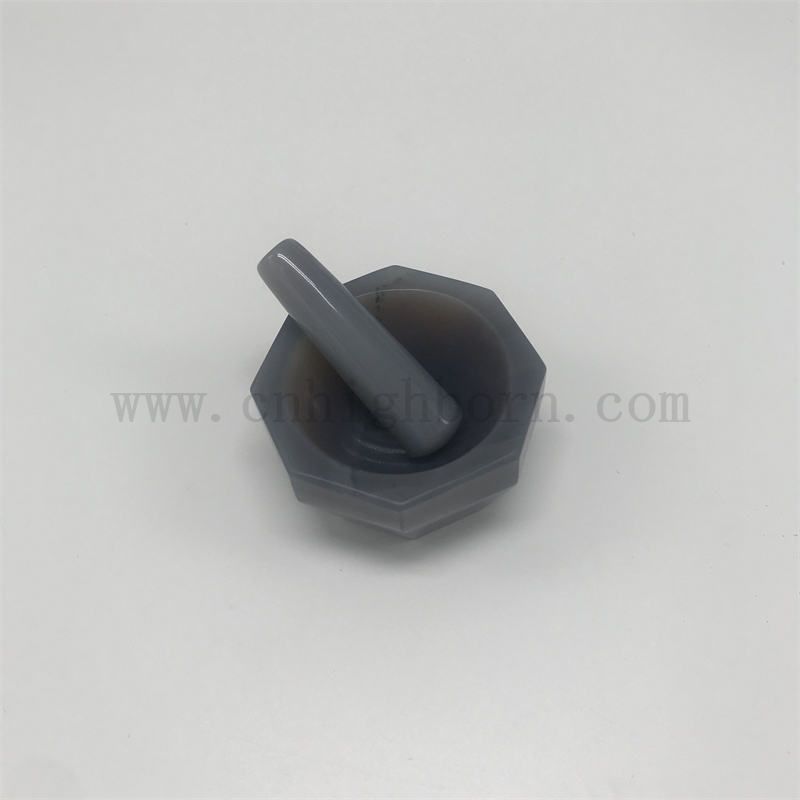 Hohe Härte natürlicher Achatmörser und Stößel für Labor- und Pharmaschleife