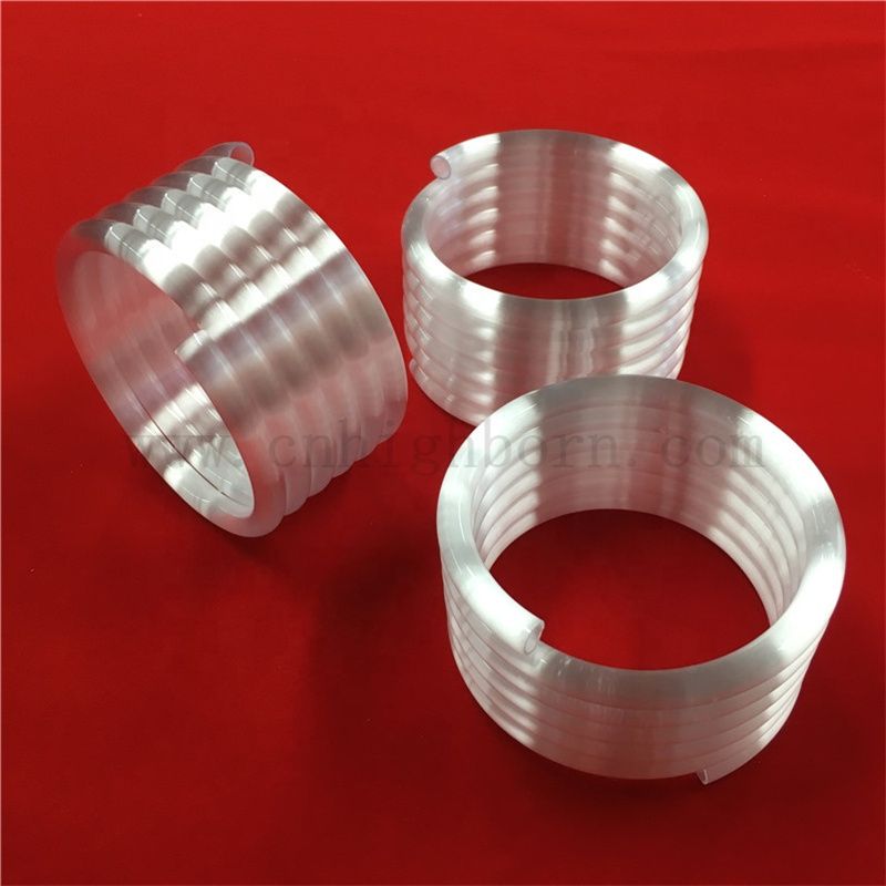 Wärmewiderstand undurchsichtiger Quarzhelix Quarzrohr Fusionslaica Glasspiralrohr