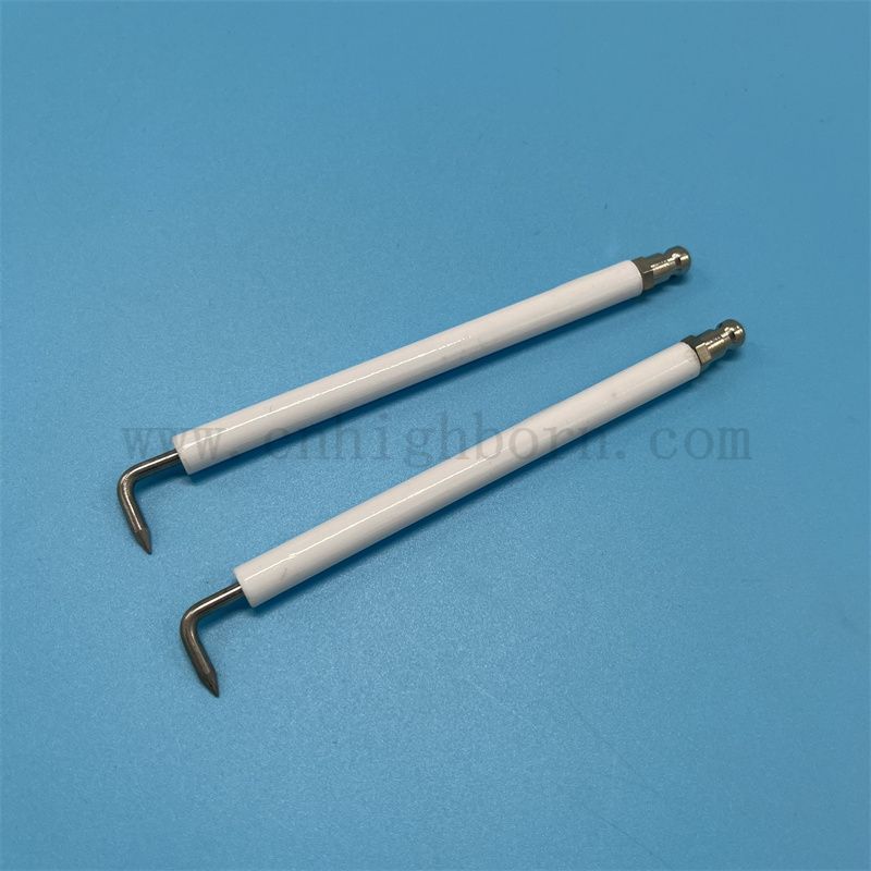 95 Aluminina Elektrodenzündung Glasierer Isolator Al2o3 Keramikzündungsmittelzünder