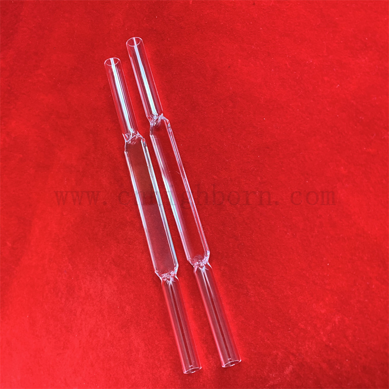 Laborutensilien Gewohnte Größe hoher Präzisionsstrom durch Zellspektrophotometer Quarzglas Cuvette