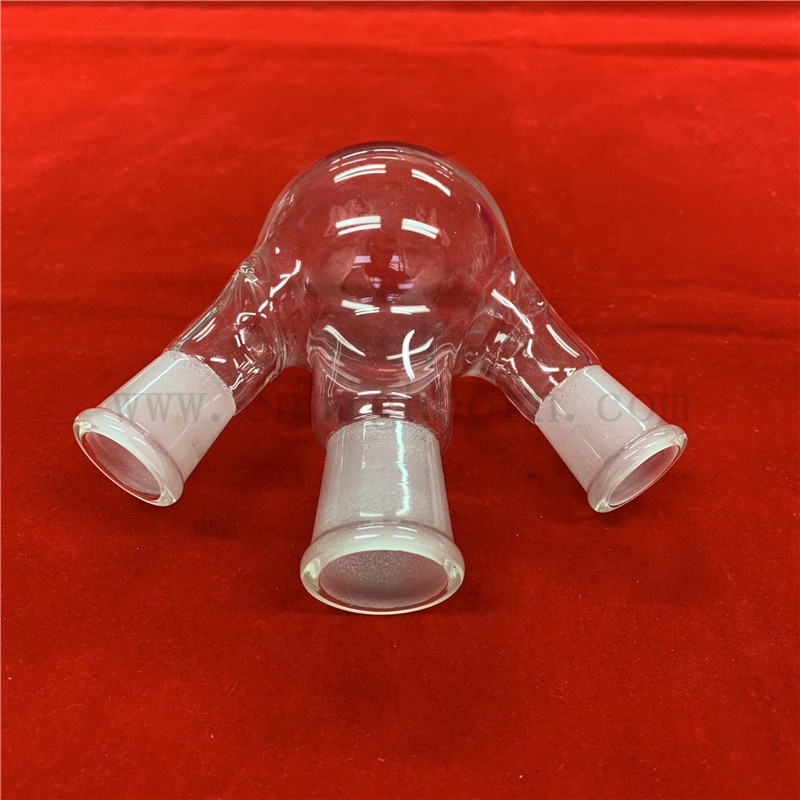 Labortests Clecenante Clearized Cleary High Borosilicat Glass Drei Halskolben