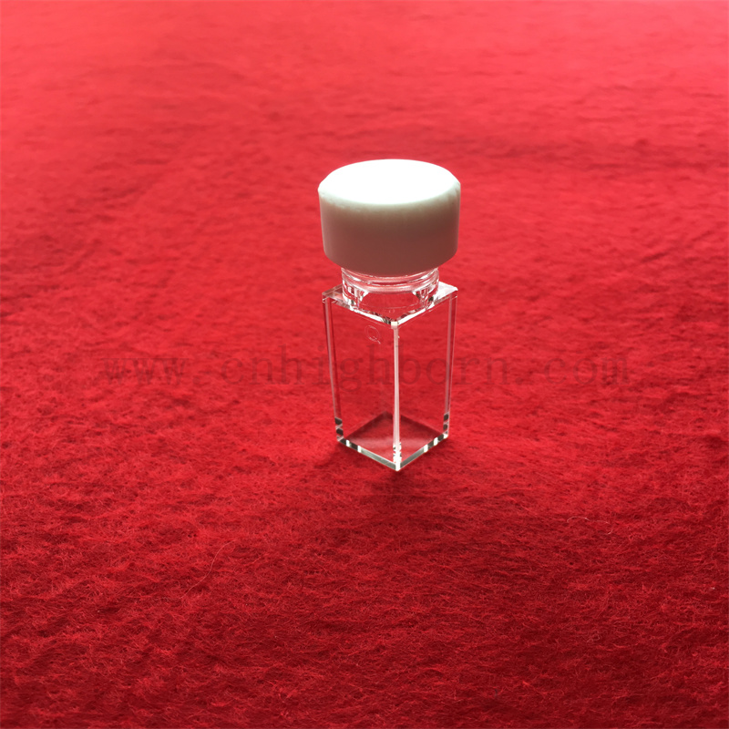 Standard Colorimeter Cuvette Clear Quartz Fluoreszenzglaskluvette mit Schraubenabdeckung