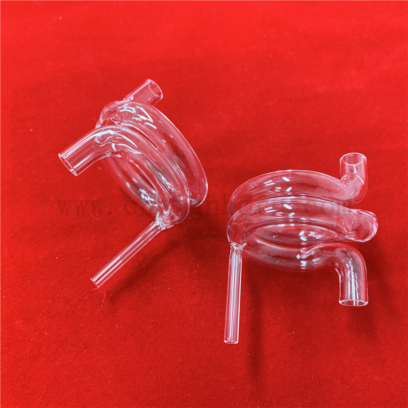 Customized Clear Quartz Helix Quarzrohr Fusions Silica Glasrohr