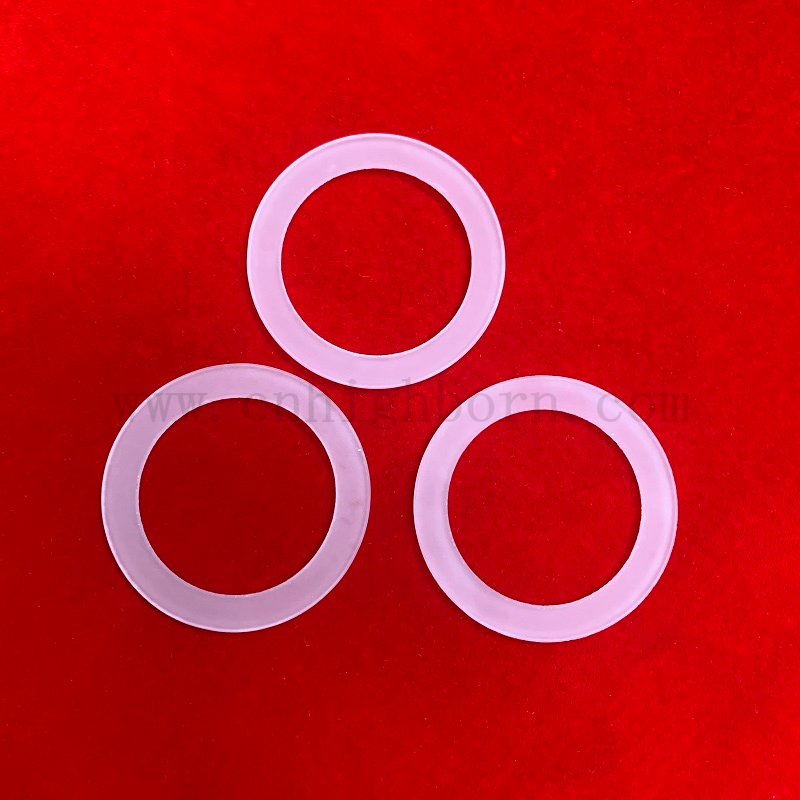 Maßgeschneiderte hitzebeständige gefrostete undurchsichtige, geschmolzene Kieselsäure -Quarzglasflansch