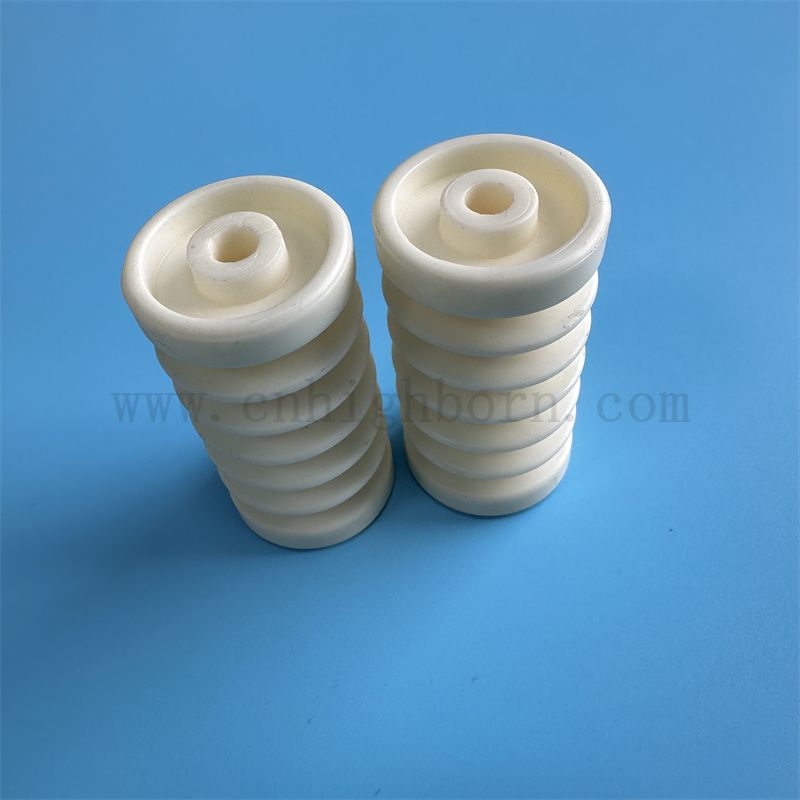Customized Wear Resistenz 95% 99% Alumina Keramik Guide Roller Industrial Polished Textile Teile