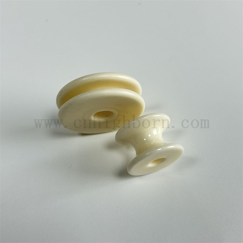 Wear-resistente Aluminiumoxid Textile Keramik Eöseland Al2o3 Keramikgarn-Draht-Fadenführung Roller Spinnmaschinerie Teil