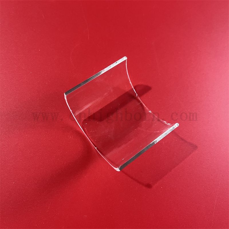 Hochreinheit transparent halbe runde Glasbogenquarzblatt 