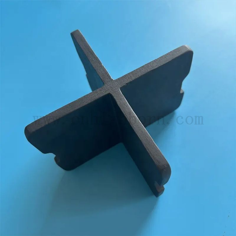 Professionelles kundenspezifisches SSIC Sintered Silicon Carbid -Form -Teile Sic -Keramikhalter mit speziellem Design
